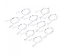 sourcing map Lampe Connexion Fil pour T4 T5 T8 LED Tube, 100cm 2 Broche Double Terminal Lumiere Liaison Cordons Rallonge Câble Paquet de 10