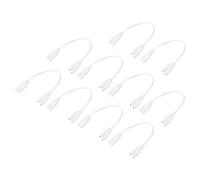 sourcing map Lampe Connexion Fil pour T4 T5 T8 LED Tube, 20cm 2 Broche Double Terminal Lumiere Liaison Cordons Rallonge Câble Paquet de 10