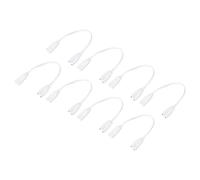 sourcing map Lampe Connexion Fil pour T4 T5 T8 LED Tube, 20cm 2 Broche Double Terminal Lumiere Liaison Cordons Rallonge Câble Paquet de 8