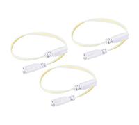 sourcing map Lampe Connexion Fil pour T4 T5 T8 LED Tube, 30cm 3 Broche Double Terminal Lumiere Liaison Cordons Rallonge Câble Paquet de 3
