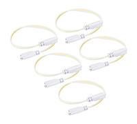 sourcing map Lampe Connexion Fil pour T4 T5 T8 LED Tube, 30cm 3 Broche Double Terminal Lumiere Liaison Cordons Rallonge Câble Paquet de 5