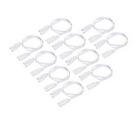 sourcing map Lampe Connexion Fil pour T4 T5 T8 LED Tube, 50cm 2 Broche Double Terminal Lumiere Liaison Cordons Rallonge Câble Paquet de 10