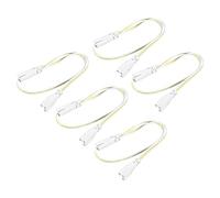 sourcing map Lampe Connexion Fil pour T4 T5 T8 LED Tube, 50cm 3 Broche Double Terminal Lumiere Liaison Cordons Rallonge Câble Paquet de 5