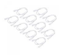 sourcing map Lampe Connexion Fil pour T4 T5 T8 LED Tube, 80cm 2 Broche Double Terminal Lumiere Liaison Cordons Rallonge Câble Paquet de 10