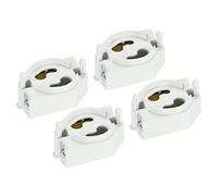 sourcing map Lampe fluorescente Lampe Démarrer Appareil Base, Tourner verouiller Style Support Montage Support Prises LED Tube Clair Pièces Accessoires, Paquet de 4