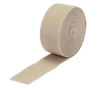 sourcing map Large bande élastique tissée double face 3 cm plate 1,8 m Bande élastique tissée lourde beige pour couture