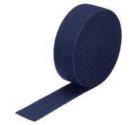 sourcing map Large bande élastique tissée double face 3 cm plate 3 m 3,7 m Bande élastique tissée lourde Bleu marine pour couture