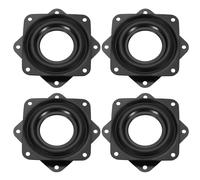 sourcing map Lazy Susan Lot de 4 plateaux pivotants de rechange pour tabouret de bar 7,6 cm, rotation à 360°, plateau tournant carré à roulement à billes pour chaise ou table inclinable, noir (72 x 8