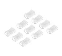 sourcing map LED Bande Connecteur 4 Broche, 8mm LED Connecteurs pour Bandes lumiere RGB Non Câblé Clips pour Bande lumiere Sans Interruption Piste Éclairage Connecteur, Paquet de 10