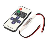 sourcing map LED Bande Gradateur 5V à 24V pour Bandes Couleur Simples | Luminosité Réglable Lampe Commutateur avec 11 Touches RF Télécommande Contrôleur
