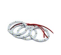 sourcing map LED Œil Ange 12V Blanc 80mm 24 SMD Anneau Lumière Lampe Voiture 4pcs