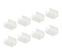 sourcing map LED Néon Montage Clips, Fixation Pinces Support Apte 8mm Silicone LED Néon Flex Bande Éclairage, Paquet de 100