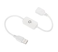 sourcing map LED Tactile En Ligne Gradateur 5V 3A USB Cordon Tactile Commutateur Contrôleur pour Simple Couleur Émettant Diode Bande luminaire, Blanc