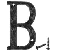 sourcing map Lettre d'adresse de maison, 14 cm, lettres murales vintage B en fonte pour maison, rue, bureau, boîte aux lettres, noir