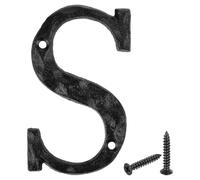 sourcing map Lettre d'adresse de maison, 14 cm, lettres murales vintage en fonte pour maison, rue, bureau, boîte aux lettres, noir