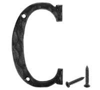 sourcing map Lettre d'adresse de maison, 14 cm, lettres murales vintage en fonte pour maison, rue, bureau, boîte aux lettres, noir