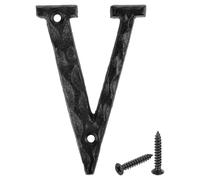 sourcing map Lettre d'adresse de maison, 14 cm, lettres murales vintage en fonte pour maison, rue, bureau, boîte aux lettres, noir