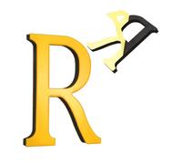 sourcing map Lettres de maison autocollantes en acrylique de 10,2 cm, finition miroir pour bureau, hôtel, appartements, jardin (lettre R)