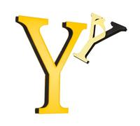 sourcing map Lettres de maison autocollantes en acrylique de 10,2 cm, finition miroir pour bureau, hôtel, appartements, jardin (lettre Y)