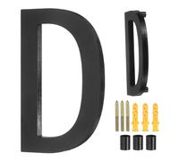 sourcing map Lettres flottantes de maison en acrylique de 12,7 cm pour l'extérieur avec clous pour la maison, la rue, le bureau, la boîte aux lettres (lettre D, noir)