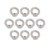 sourcing map Levage Écrou à œil M5 Femelle Filetage 304 Inoxydable Acier Rond Forme pour Corde Raccord Paquet de 10