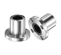 sourcing map LMF20UU Linéaire Bille Roulements 20mm Alésage 32mm Diamètre Externe 42mm Longueur Rond Bride Nickel Plaqué pour CNC Machine 3D Imprimante 2pcs