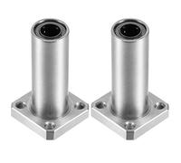 sourcing map LMK8UU Extra Long Carré Bride Linéaire Roulement à Billes 8mm Alésage Diamètre 15mm Diamètre Externe 45mm Longueur Paquet de 2
