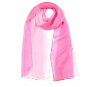 sourcing map Long Chiffon Poids léger Pente Couleur Écharpe Femmes Rose Taille unique