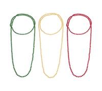 sourcing map Long collier de perles synthétiques pour femme, style années 1920, style garçonne vintage, 59, Verre, Pas de gemme