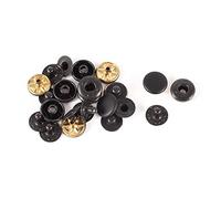 sourcing map Lot 6 Boutons Noir Couture Fermeture Boutons-Pressions 10 mm