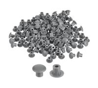 sourcing map Lot de 1 000 bouchons à trous à vis, 5 mm de diamètre, capuchons en plastique à clipser pour boutons d'étagère, meubles, armoires, placards Gris foncé