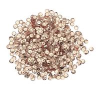 sourcing map Lot de 1 200 paillettes irisées en vrac de 6 mm avec trous pour couture, broderie, vêtements, loisirs créatifs, décoration, champagne