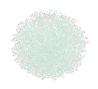 sourcing map Lot de 1 600 perles de rocaille en verre de 1,5 mm avec trou, perles d'espacement en vrac pour loisirs créatifs, faites à la main, vert menthe AB