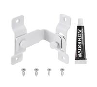 sourcing map Lot de 1 loquet de porte rabattable en acier inoxydable de 8,3 cm, loquet de porte coulissante à 90 degrés, verrou de porte de grange, angle droit incurvé pour clôture de grange, cage