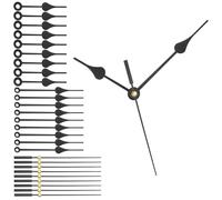 sourcing map Lot de 10 aiguilles d'horloge en aluminium - Mécanisme de rechange pour pièces de rechange pour le salon, le lit, la décoration de la maison - Noir - 9,1 cm
