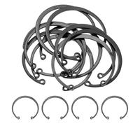 sourcing map Lot de 10 anneaux de retenue internes de 55 mm en acier à ressort de 65 mm pour clous d'arbre rainurés, noir