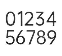 sourcing map Lot de 10 autocollants en acrylique avec numéros de maison de 0 à 9, 6,8 cm, pour bureau, hôtel, appartement, jardin, noir mat