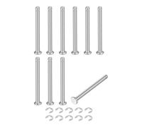 sourcing map Lot de 10 bagues de localisation à tige cylindrique en acier inoxydable 304 M3 x 35 mm, goupille de position cylindrique à tête plate avec anneau de retenue E clip, argent