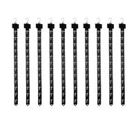 sourcing map Lot de 10 bandes à suspendre pour marchandises avec crochet en S, 62,5 cm en plastique avec en-tête pour vente au détail, maison, magasin, sacs à goûter, noir