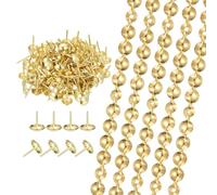sourcing map Lot de 10 bandes de punaises d'ameublement de 1 m pour canapé, tête de lit, meubles à faire soi-même avec clous d'ameublement (16 mm, doré)