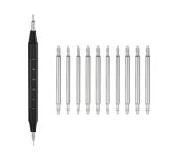 sourcing map Lot de 10 barrettes à ressort à dégagement rapide - Largeur : 18 mm - Diamètre : 1,5 mm - Pour bracelet de montre - Avec outil de démontage