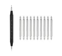 sourcing map Lot de 10 barrettes à ressort à dégagement rapide - Largeur : 18 mm - Diamètre : 1,8 mm - Pour bracelet de montre - Avec outil de démontage