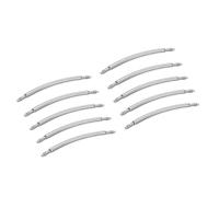 sourcing map Lot de 10 barrettes à ressort incurvées de 23 mm de diamètre en acier inoxydable à double bride pour bracelet de montre