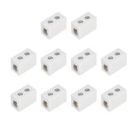 sourcing map Lot de 10 blocs de jonction en céramique à 1 voie, connecteurs électriques en porcelaine haute température 60 A avec conducteurs en cuivre pour câble électrique 10 AWG-6 AWG, 31 x 16 x 20
