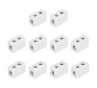 sourcing map Lot de 10 blocs de jonction en céramique à 1 voie, connecteurs électriques en porcelaine haute température avec conducteurs en cuivre pour câble électrique 20 AWG-10 AWG, 28 x 14 x 18 mm