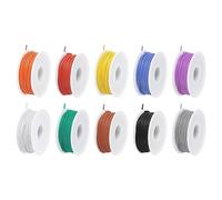 sourcing map Lot de 10 bobines de fil électrique flexible en silicone de calibre 26 - 26 AWG - Fil de cuivre étamé - Haute température - 10 couleurs - 15 m - Pour appareils électriques de voiture