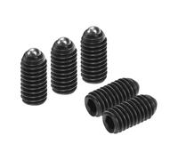 sourcing map Lot de 10 boules de filetage M6 x 12 mm en acier à haute teneur en carbone pour outils pneumatiques de lubrification, noir