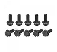 sourcing map Lot de 10 boulons à bride dentelée hexagonale M8 x 20 mm en acier au carbone de qualité 10,9