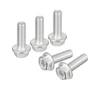 sourcing map Lot de 10 boulons à tête hexagonale M5 x 16 mm en acier inoxydable 304