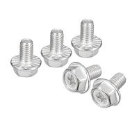 sourcing map Lot de 10 boulons à tête hexagonale M6 x 10 mm en acier inoxydable 304